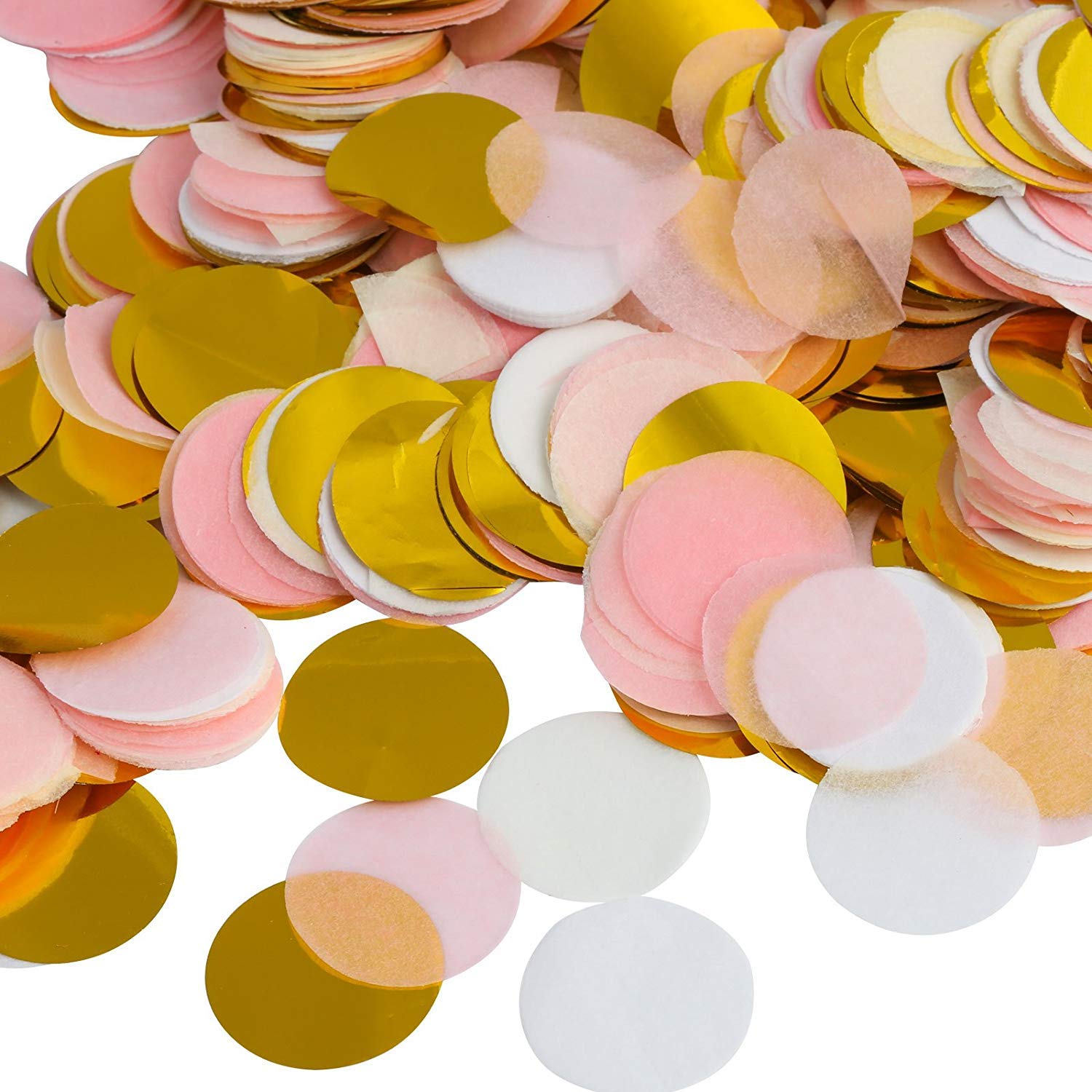 Amazon.co.jp: Kesote 紙吹雪 紙ふぶき 丸 直径2.5㎝ 4色 10000