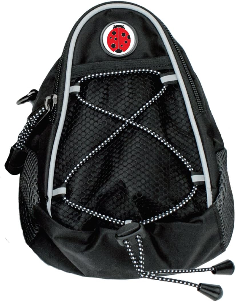 Black Midi Day Pack with Lady Bug Medallion