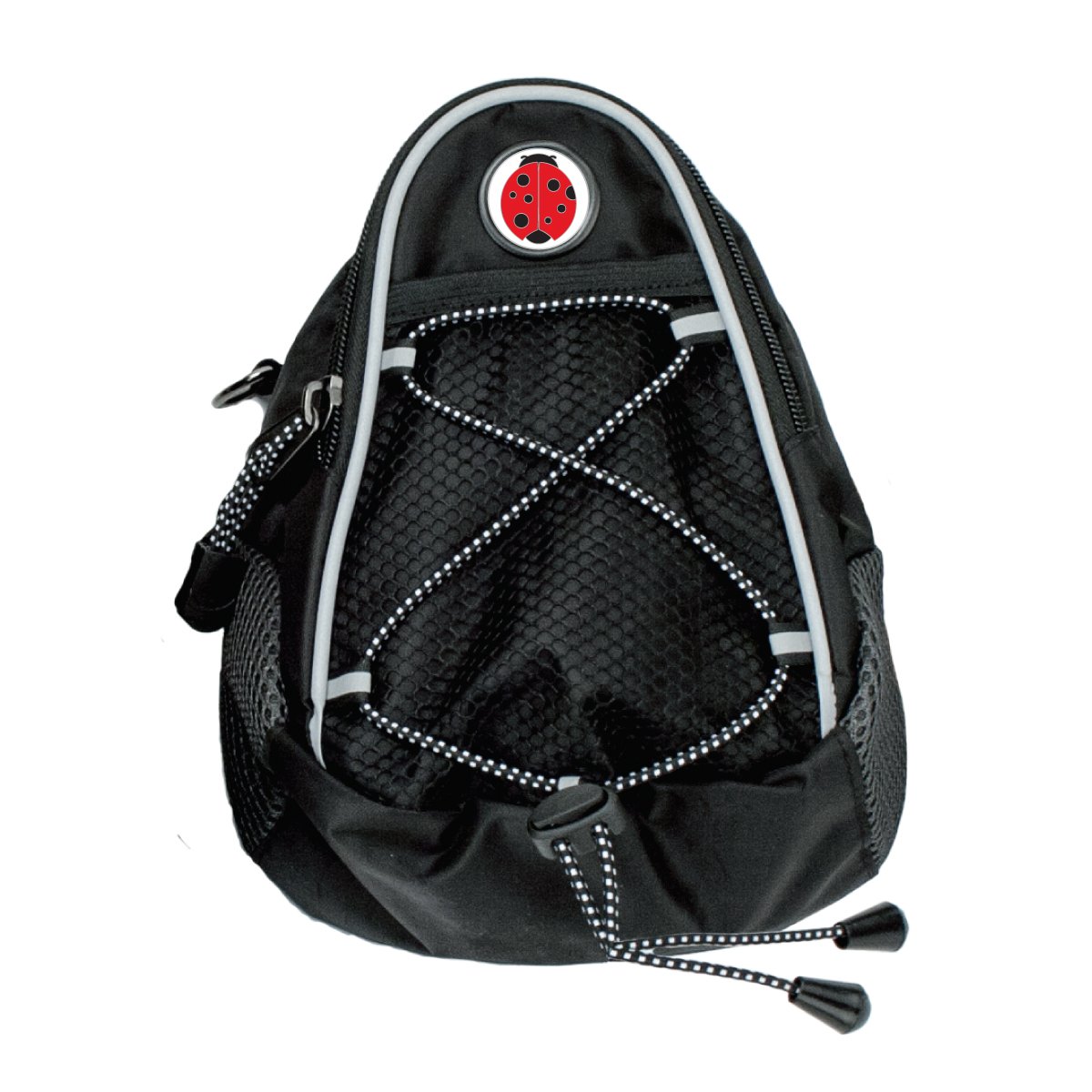 Black Midi Day Pack with Lady Bug Medallion