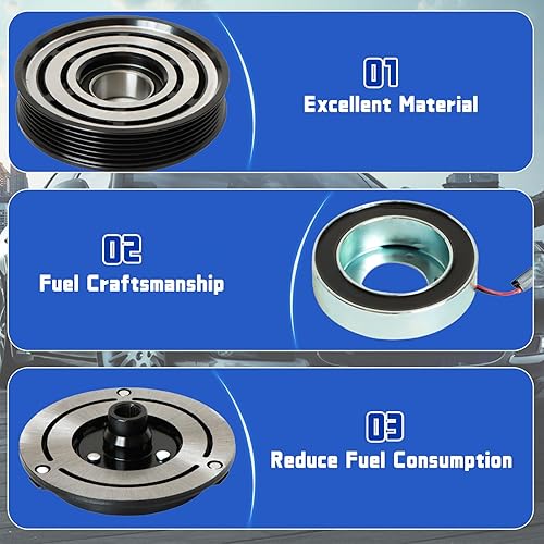 Vista 16 de 1777 Kit de embrague del compresor de CA 88410-04060 88410-04062 Reemplazo del embrague del compresor de aire acondicionado para 2005-2015 Tacoma