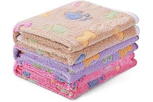 3 Blankets Super Soft Fluffy Cute Bone Pattern Pet Blanket