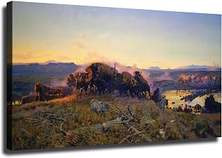 Charles M. Russell Prints When The Land Belonged To God, 1914 By Charles Marion Russell Paintings Ca Room Aesthetic Poster Wall Art for Living Room Bedroom Wall Art Printin Wall Decor Gifts (8x12inch-No Framed)