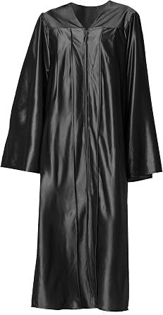 GraduationForYou Shiny Choir Robe Loose, 48 53" - 55", Black