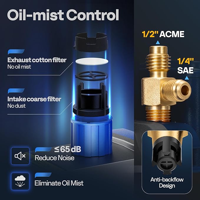 Bomba de vacío HVAC VIVOHOME 4.5 CFM y máquina recuperadora de refrigerante miniatura 4