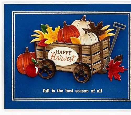 Miniatura 3 de Carrito de compras 3D troquelado de metal para hacer tarjetas, calabaza de Navidad, remolque, troqueles de corte, plantillas de corte, álbumes de