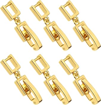 6Pcs Gold Bracelet Extender, Necklace Extender Jewelry Clasps Women Foldover Clip Link Extensions for Necklace Extension Bracelet Extension Womens Jewelry Making Repair Kit