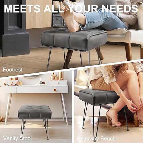 Miniatura 2 de HOUCHICS Taburete de tocador, taburete de maquillaje, taburetes de tocador para maquillaje, silla de tocador, asiento de taburete de tocador, silla