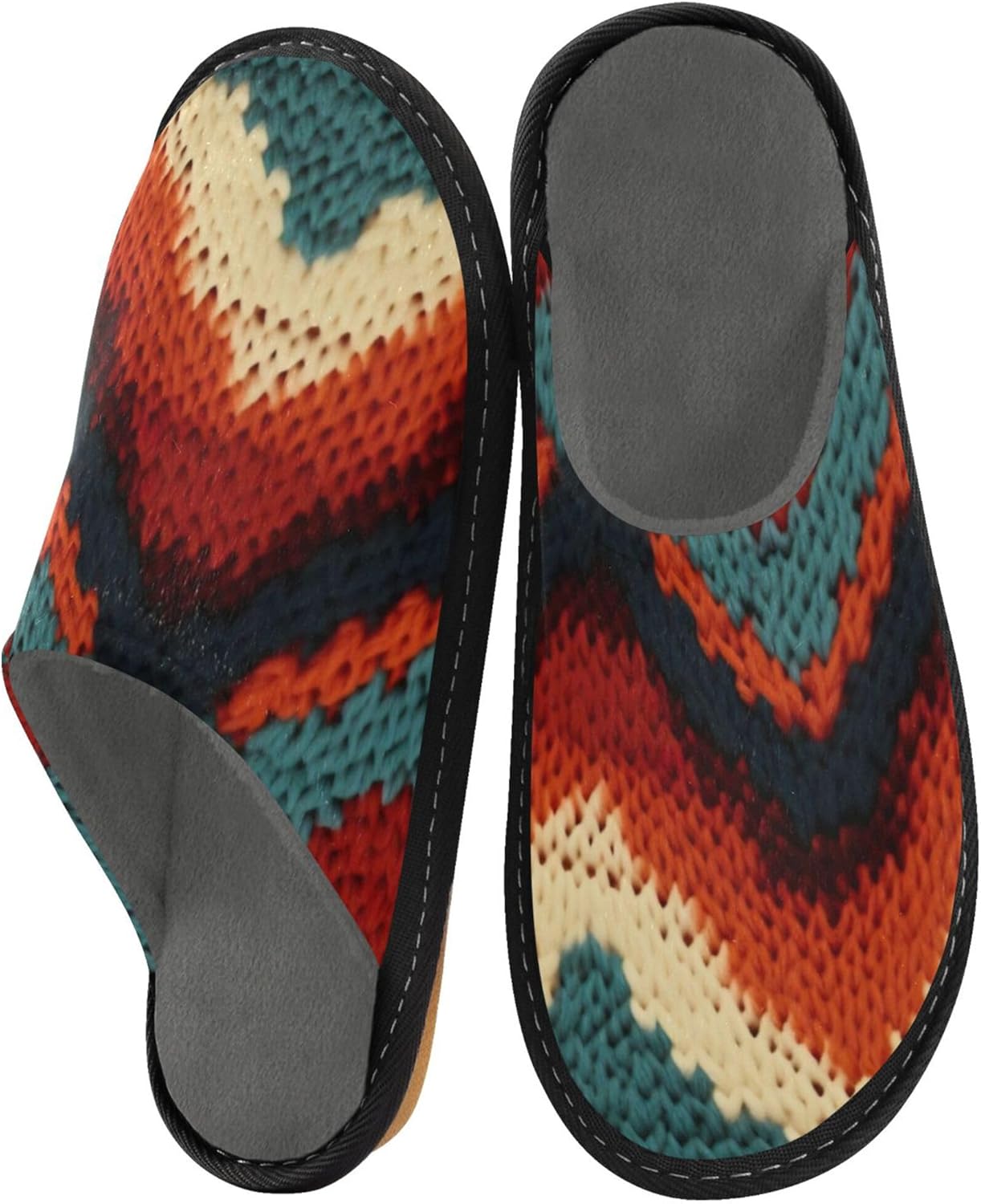 1 Wavy Texture House Slippers – Cozy Fuzzy Slippers for Guests, Washable & Disposable, Perfect for Shoeless Home, Spa & Hotel Use A112874