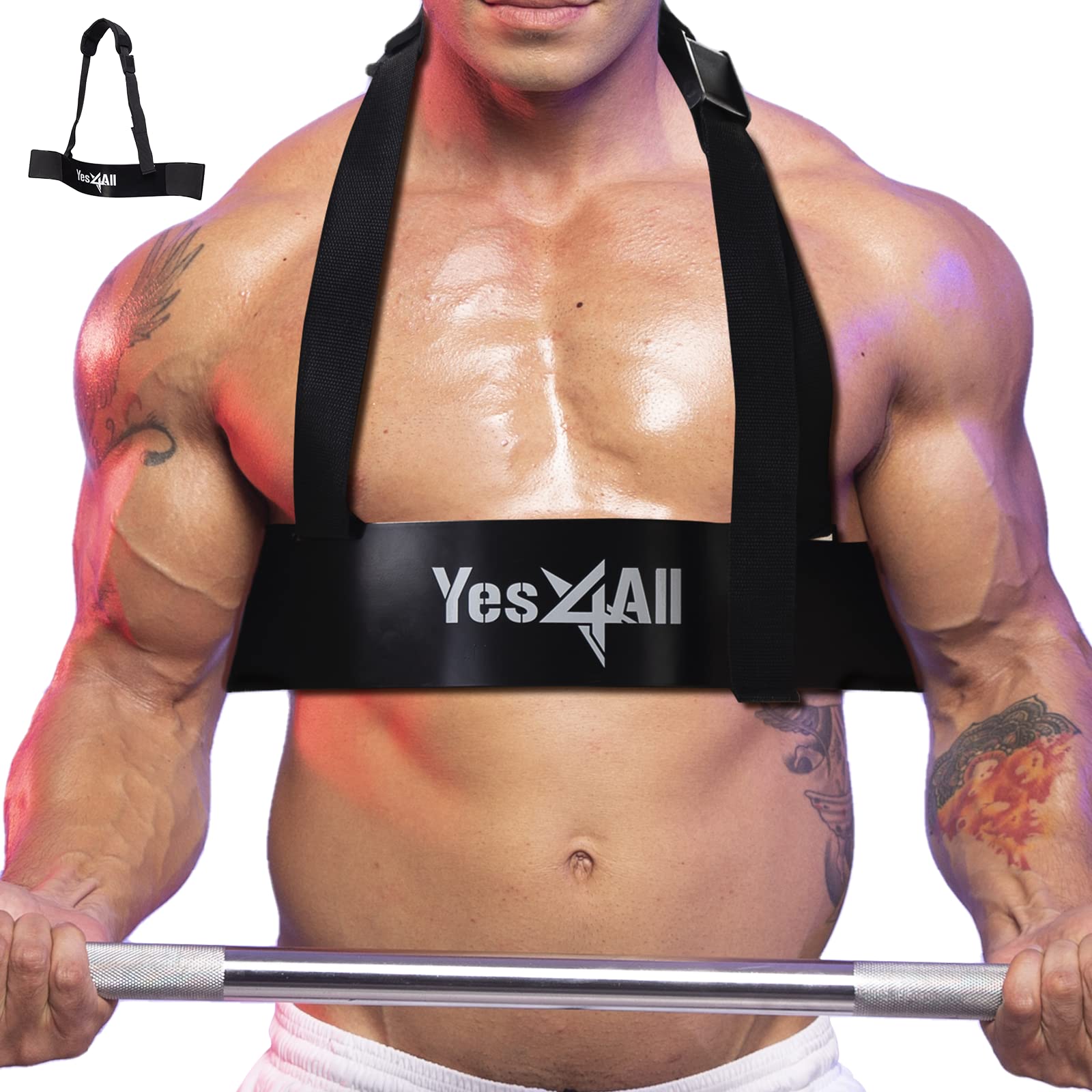Yes4All Arm Blaster for Biceps & Triceps Dumbbells, 2-Layers Neck Cushion Bicep Curl Support Isolator for Body Building, Strength Training, and Muscle Gain