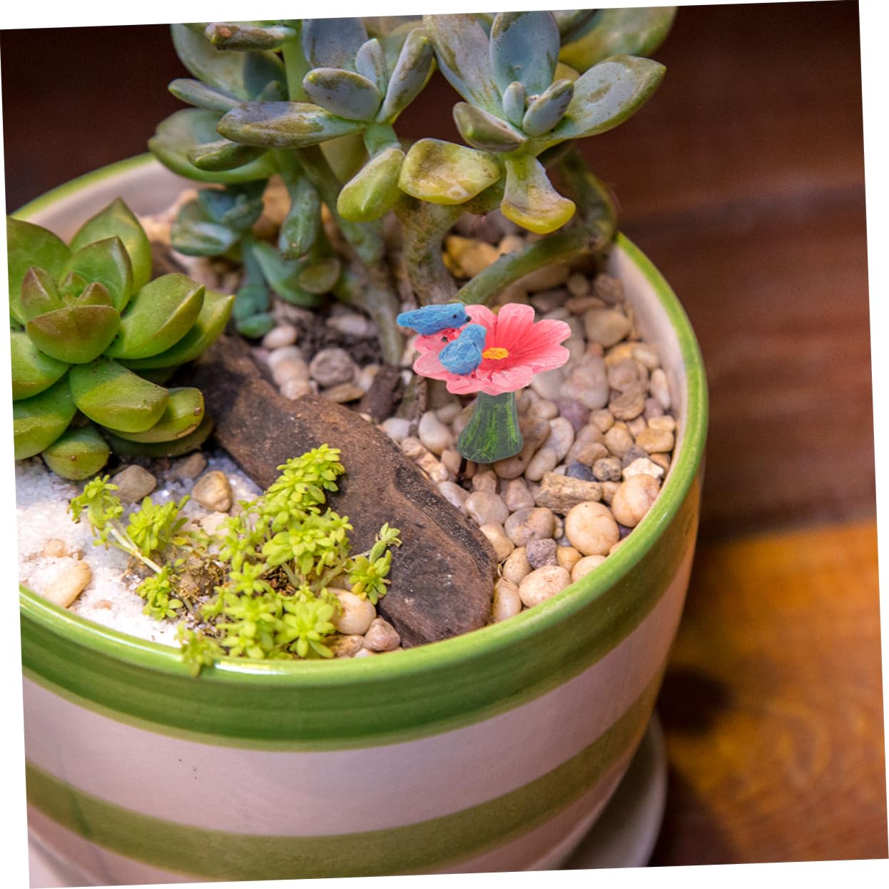 BESTonZON 10pezzi Statuette Di Uccelli Su Fiore Decorazione Miniatura Per Giardino e Paesaggio Per Arredo Da e Esterno