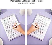 Vista 6 de Yoment Top Spiral Notebook, Hardcover Steno Pads, 240 Pages Top Bound Spiral Notebooks, 7"x10" College Ruled Spiral Notepad Left-Handed Notebooks