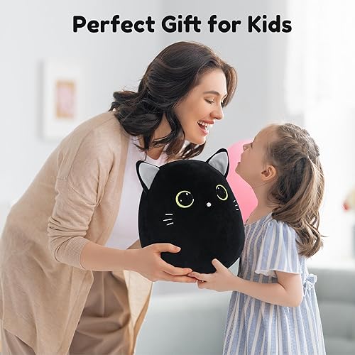 Miniatura 5 de Lindos animales de peluche de gato, almohada suave para decoración de habitación, juguetes para abrazar, regalos de cumpleaños para niñas y niños,