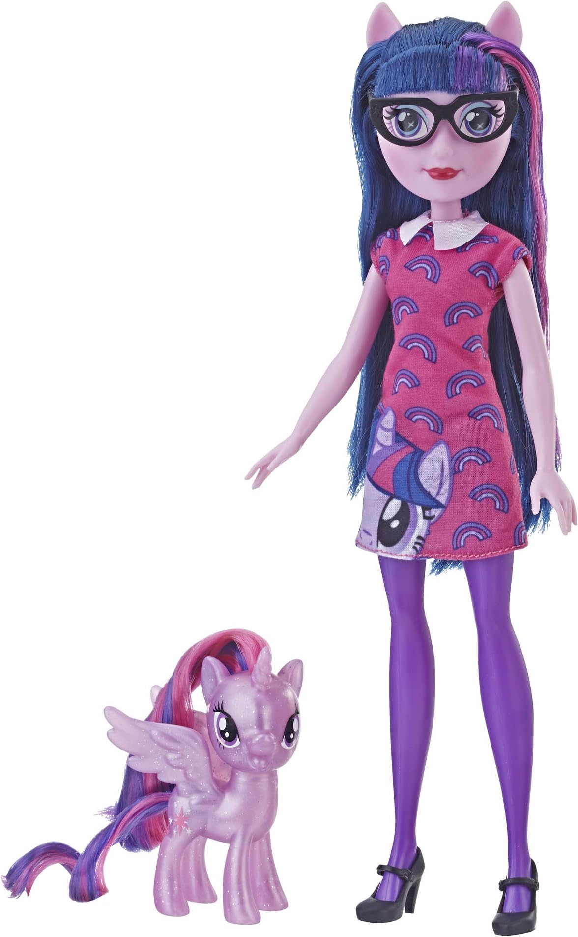 Equestria Girls Through the Mirror Twilight Sparkle - 11-Inch Fashion Doll with Purple Pony Figure, Removable Outfit and Shoes, Ages 5+
