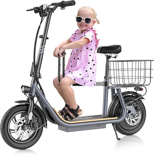 Miniatura 83 de Caroma Electric Scooter with Seat, Max 30 Miles Range&20MPH Speed, Peak 800/1200W Motor, Foldable Electric Scooter for Adults and Teens, Commuter E