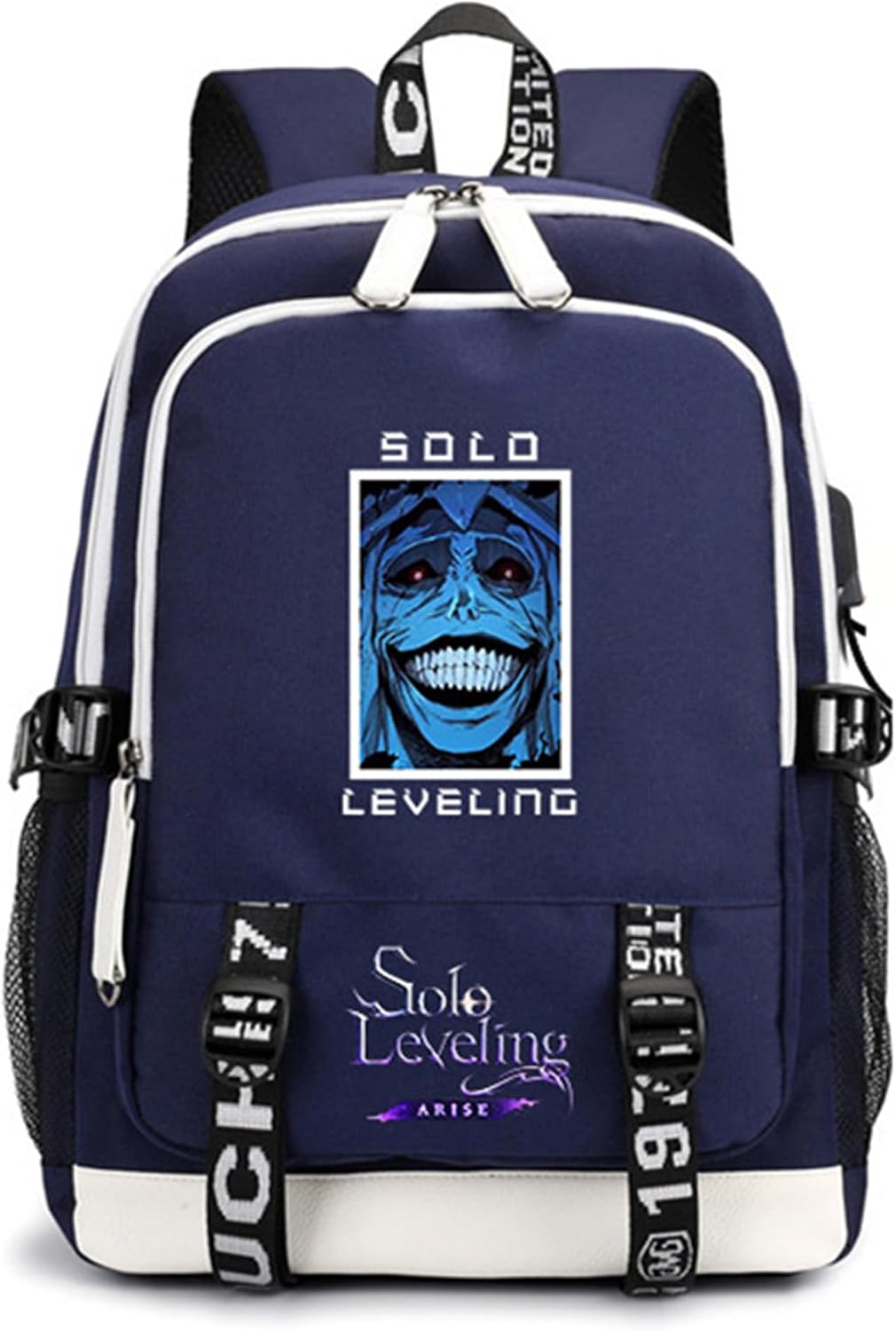 ISaikoy Anime Solo Leveling Backpack Bookbag Daypack School Bag Laptop Bag with USP Port 4