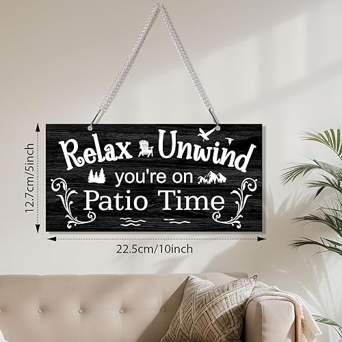 Vista 58 de Hotop Letrero de metal para patio al aire libre, decoración para patio trasero, porche, arte de pared, balcón, glorieta, accesorios para decoración