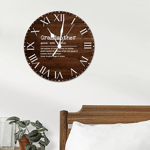 Miniatura 195 de ArogGeld Definición de recursos humanos, reloj de PVC, frases motivacionales, sin marco, números romanos, significado de 12 pulgadas, silencioso