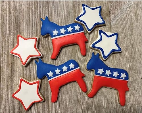 Miniatura 2 de Cortador de galletas Democratic Donkey de 3.75 pulgadas, fabricado en Estados Unidos por Ann Clark
