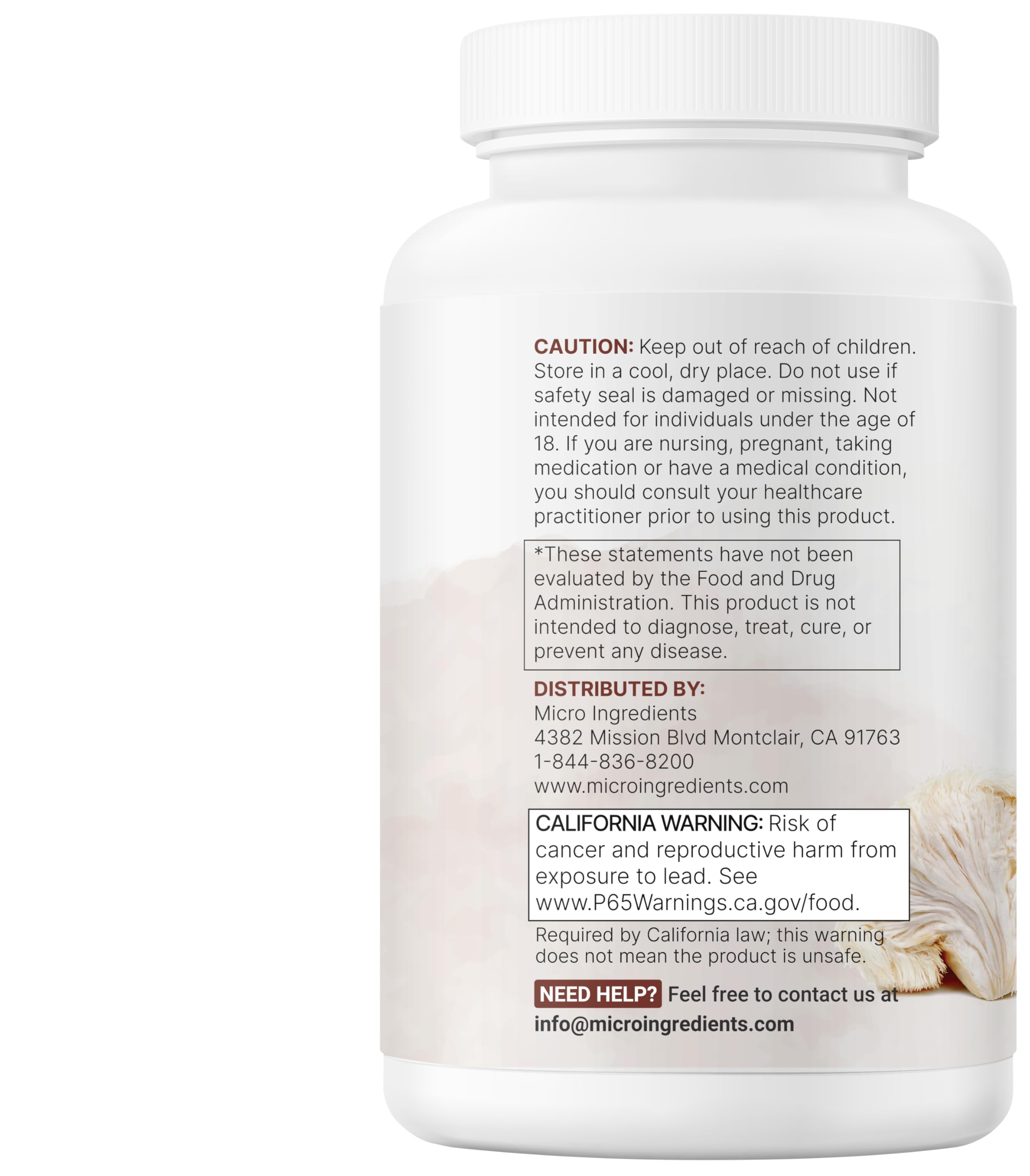 Micro Ingredients Lion’s Mane Extract with L-Ergothioneine, 240 Veggie Caps — Amazon image 7