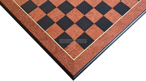 Tablero de ajedrez español de 24 pulgadas Acabado mate con bordes moldeados, cuadrado de 2.362 in Juego de tablero de ajedrez portátil de madera