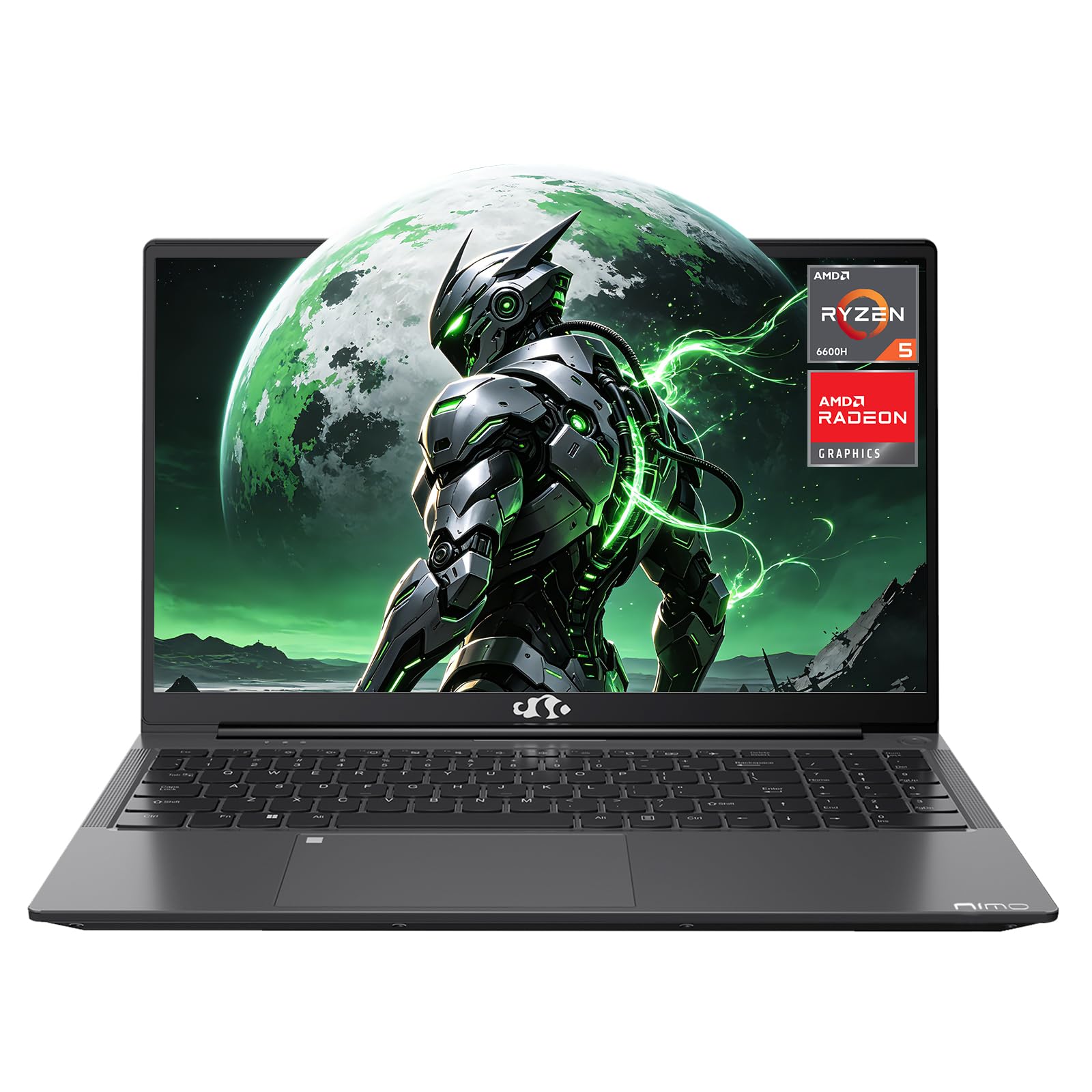 NIMO 15.6" AI Ready Gaming Laptop, 2026 Edition AMD Ryzen 5 6600H(6-Core, Beat Ryzen 7 7730U), 16GB DDR5 RAM 256GB PCIe4.0 SSD, Radeon 660M, Backlit Keyboard, 2-Yr Warranty, for Video Editing Business