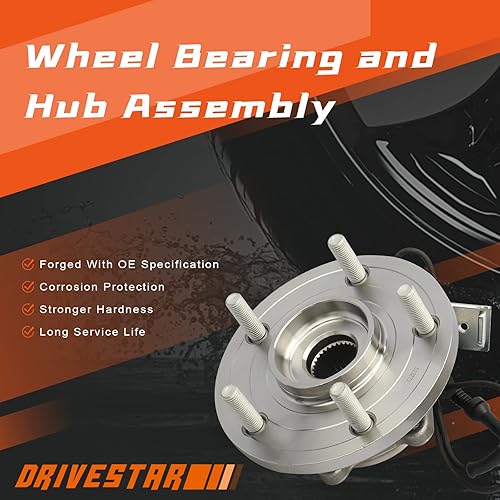 Miniatura 6 de (par) DRIVESTAR 513273 - Conjunto de cubo de rueda delantera y rodamiento para 2008-2016 para Dodge Grand Caravan, 2008-2016 para Chrysler Town &