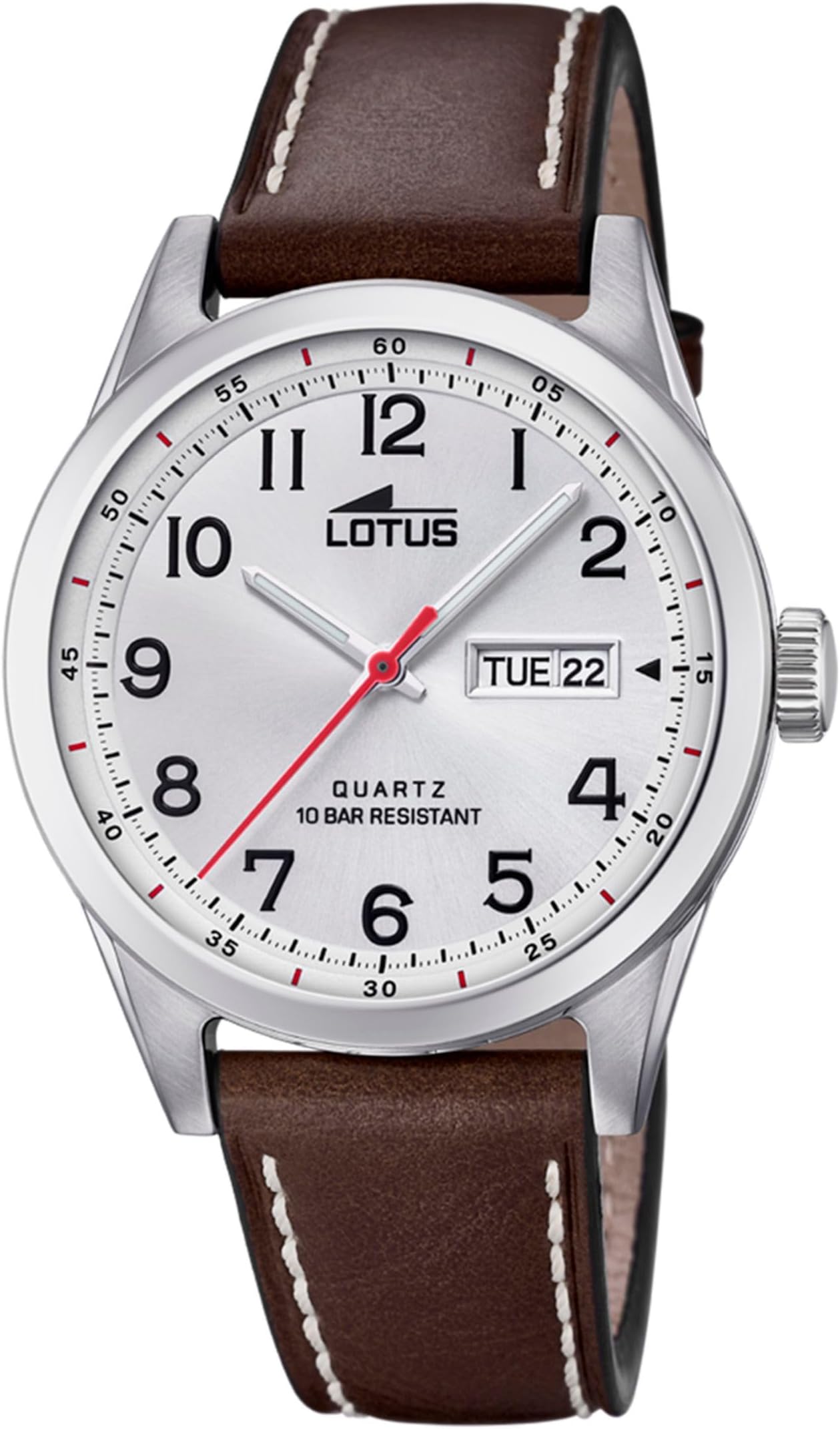Herren Analog Uhr Leder - Quarz - Kalender - Mineralglas - 10 ATM Wasserdicht Klassische Uhr 18671