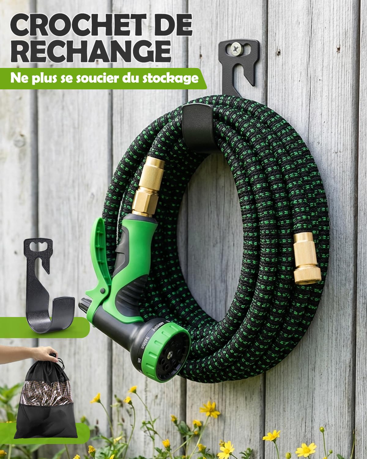 Tuyau d’Arrosage Extensible 30m, Tuyau Flexible Haute Pression avec Pistolet 10 Jets, Raccords Universels 1/2" et 3/4", Anti-Fuite, Léger et Résistant pour Jardin, Voiture et Nettoyage Extérieur