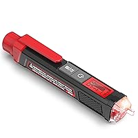 Vista 1 de KAIWEETS - Probador de voltaje sin contacto con porcentaje de señal, rango doble CA 12 V/70 V-1000 V, cables con corriente/sin corriente, pantalla