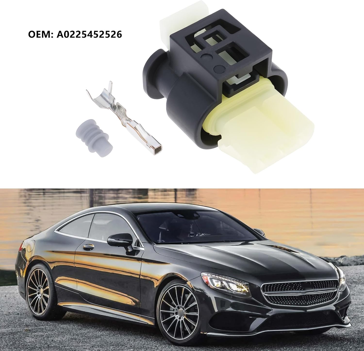 3Pin Car Parking Sensor Connector A0225452526 Compatible with Mercedes Benz