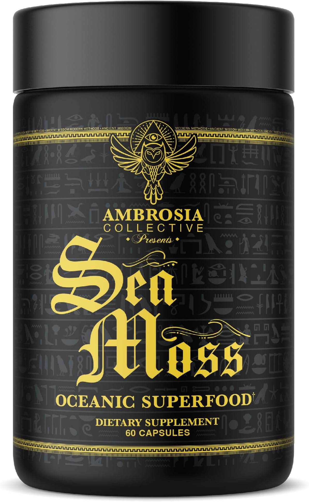 Irish Sea Moss Capsules | Organic Sea Moss 500mg | Rich in Iodine, Potassium & Vitamins | Thyroid, Digestion & Immune Support | 120 Veggie Capsules (60 Day Supply)