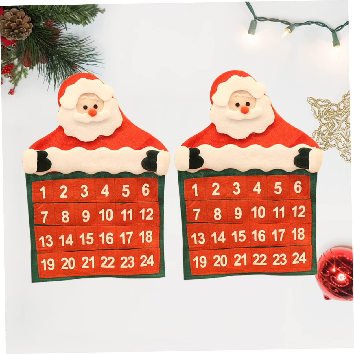 Cabilock 6 Piezas calendario de adviento festivo calendario de adviento de pared calendars calendario colgante de navidad cuenta regresiva de navidad objetos decorativos mayor