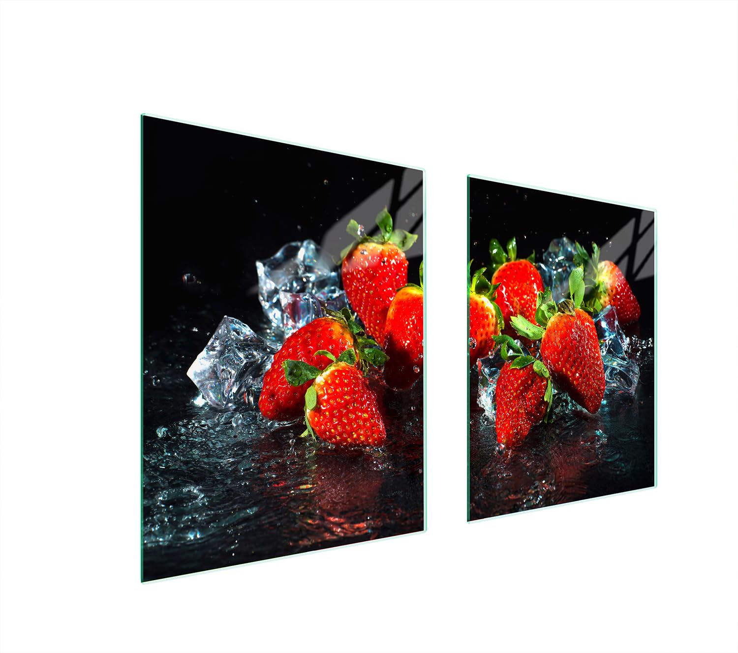 TMK ArtDeko Tabla De Cortar Decorativa De Cristal Templado Y Cubre Vitro, Placa Protectora De Vitrocerámica 85 X 52 Cm 2 Piezas, Para Inducción, Protección Contra Salpicaduras, Mosaico