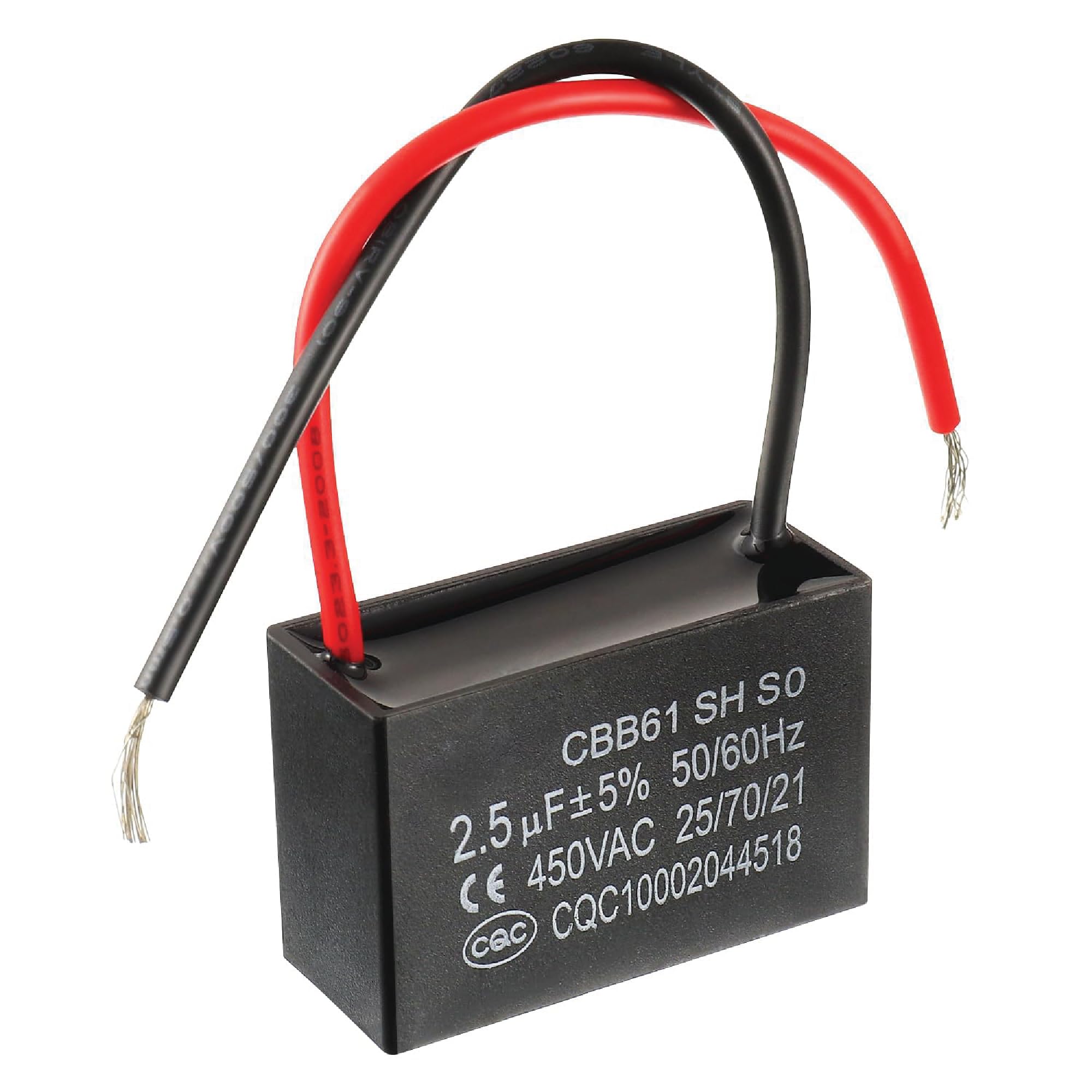 Condensatore di marcia spunto motore CBB61 2.5uF 450VAC 50/60Hz