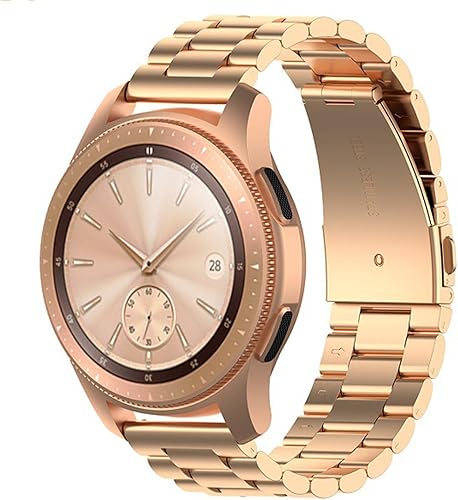 Miniatura 3 de PINHEN Correa compatible con Samsung Galaxy Watch 3 1.772 in Galaxy Watch 1.811 in -0.866 in Correa de reloj de acero inoxidable de repuesto