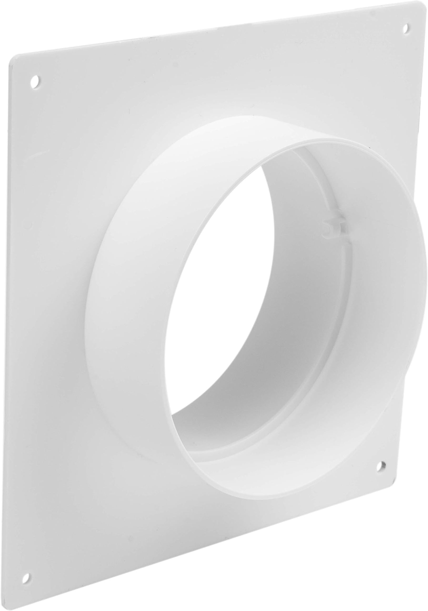 4" inch Plastic Straight or Flexible Pipe Flange for Extraction Fans, Heating and Cooling Duct Connection. Round Duct Connector Flange - Rigid or Flexible Pipe Connector for HVAC Ducting
