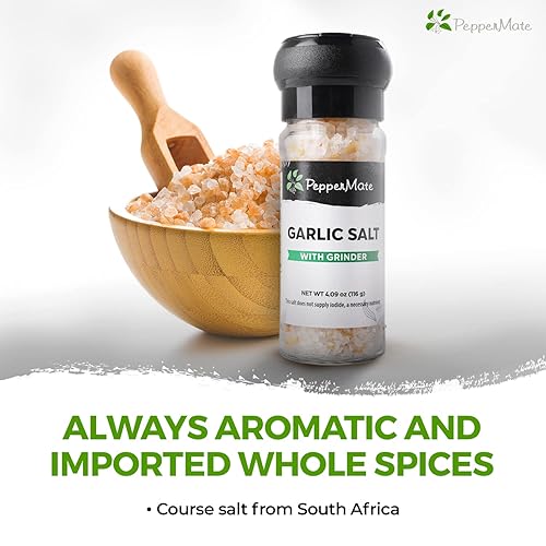 Vista 63 de PepperMate Condimento de sal marina con molinillo - Mezcla en recipiente de vidrio para frescura, especias gourmet de sal marina para barbacoa