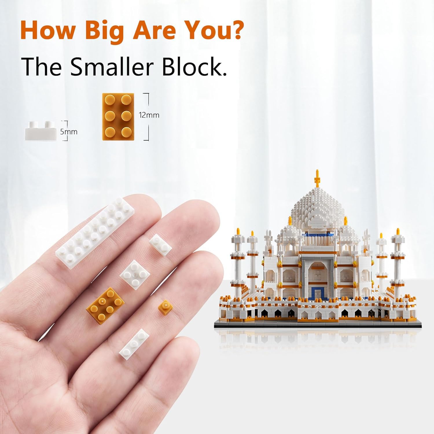 Taj Mahal Maqueta Juegos de Construcción, 3950 Piezas Conjunto de Construcción Landmark Arquitectura, Nano Micro Bloques de Construcción No Compatible con Grandes Marcas
