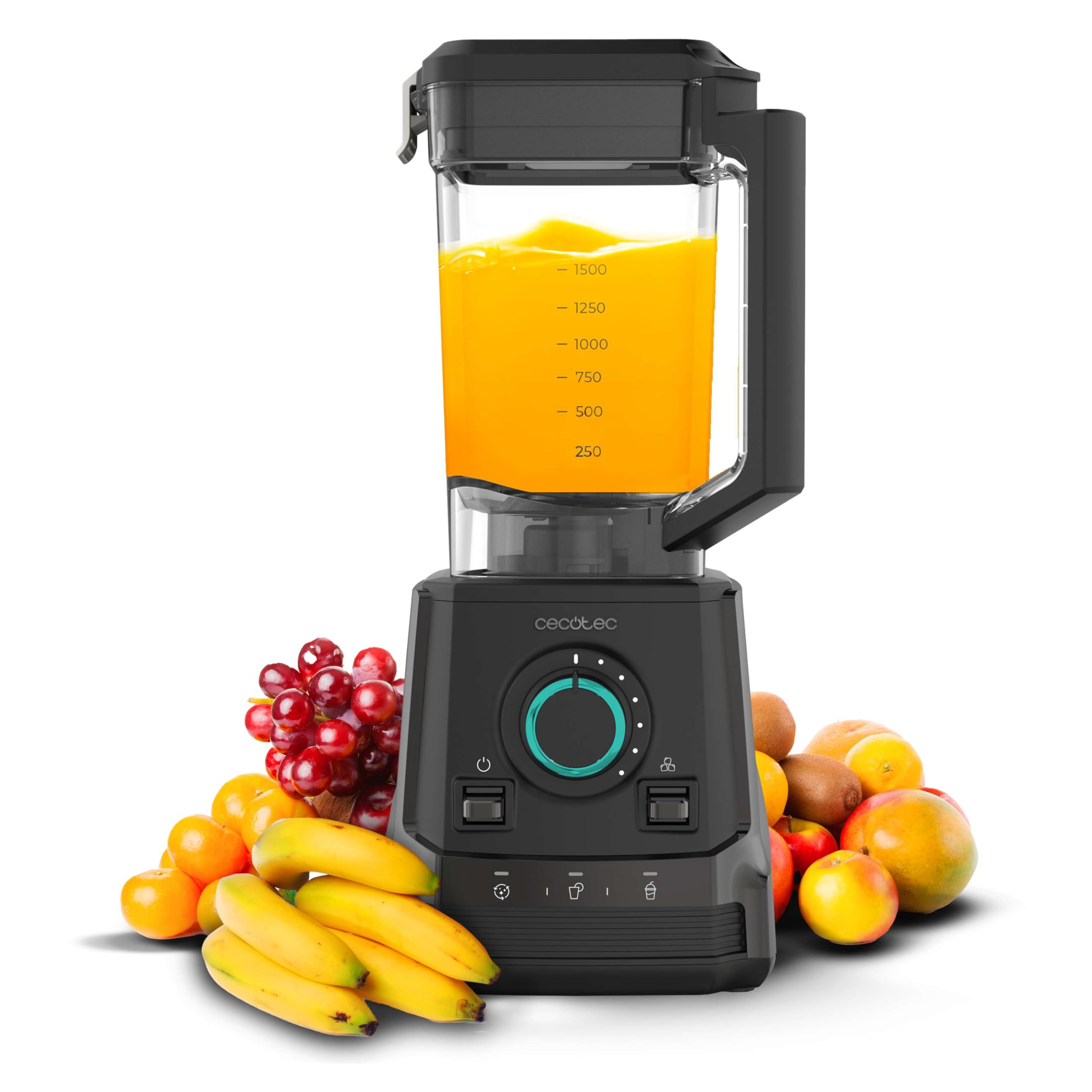 Cecotec Batidora de Vaso Power Black Titanium 2000MAX Mix Go. 2000W Potencia Máxima, Acacados en Acero Inoxidable, Cuchilla con Recubrimiento de Titanio Negro, Capacidad 1,5L — view 18