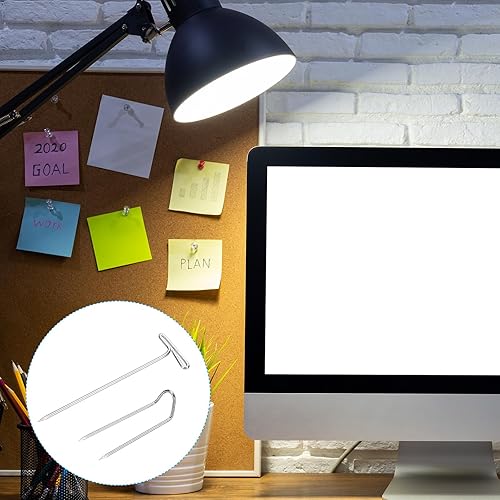 Miniatura 6 de PATIKIL Juego de alfileres de costura, 100 piezas de pasadores de acero inoxidable con pasador en T de 1.5 pulgadas y pasadores en U de 1 pulgada