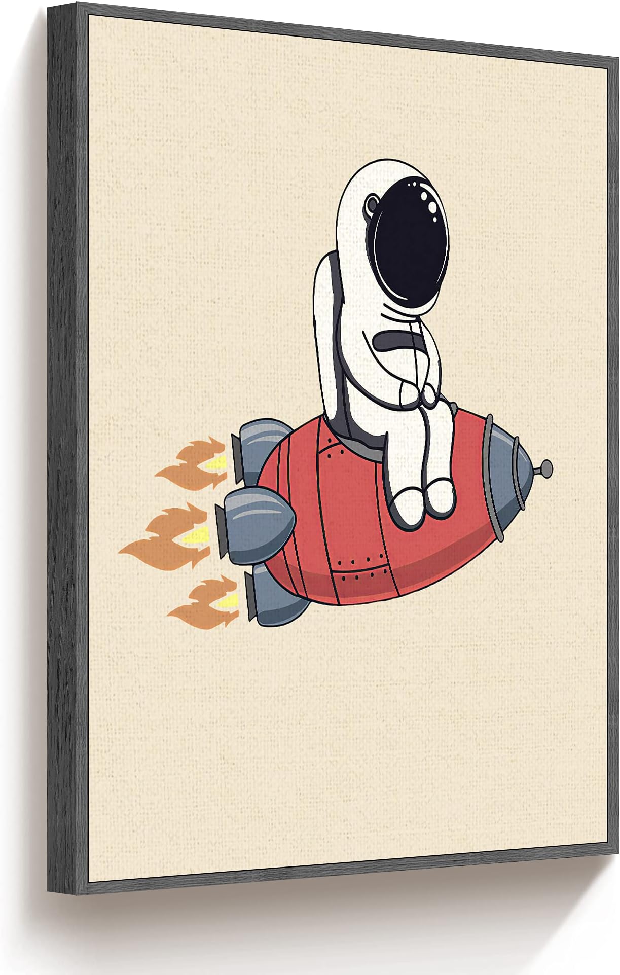 TIME TREE Space Decor for Boys Room, Canvas Wall Art for Bedroom Decor, Living Room Decor Astronaut Figure, Nursery Decor Framed Wall Art Space Decorations, Canvas Art Wall Decor for Kids Boys 12x16