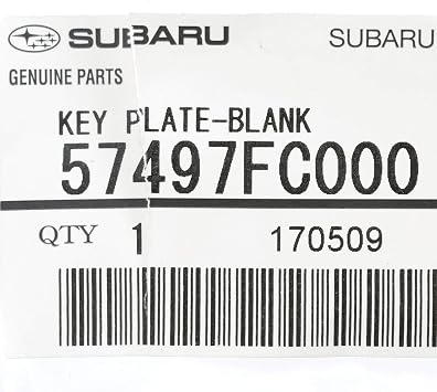 Subaru Genuine Key Blank Outback Sti Impreza Forester WRX Baja Legacy 57497FC000 Genuine OEM
