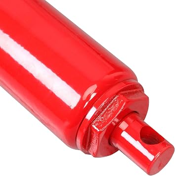 BIG RED 3 Ton (6,000 lb) Capacity Hydraulic Long Ram Jack with Single Piston Pump and Clevis Base (Fits: Garage/Shop Cranes, Engine Hoists, and More) w/Handle, Red, T30306