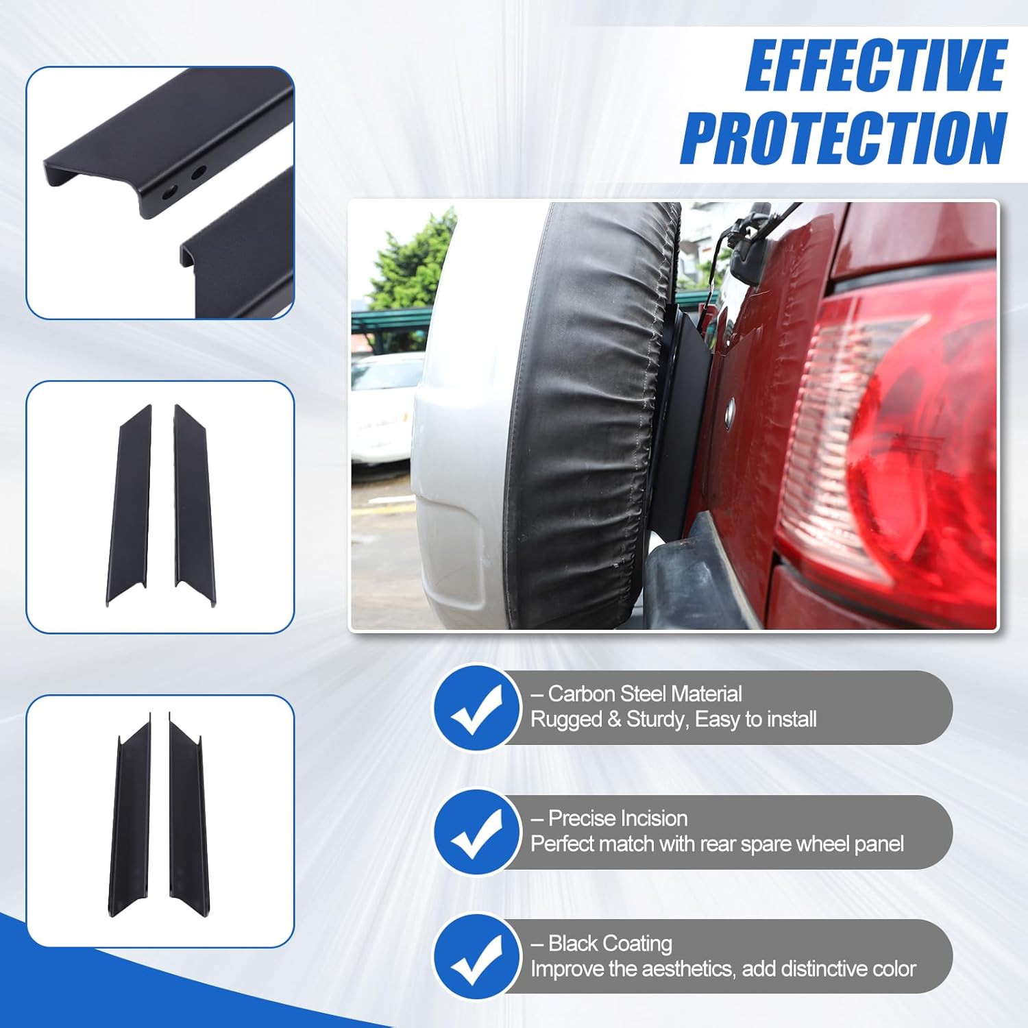 Spare Tire Carrier Mount Compatible with Toyot@ FJ Cruiser 2007-2021, Rear Spare Wheel Heighten Holder Mount, Spare Tire Reinforcement Bracket Accessories