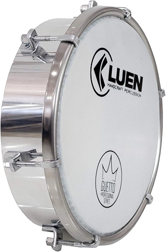 Tamborim 6" Alum - Serie Guetto 6 Afin Tarr Cromada Pele Leitosa