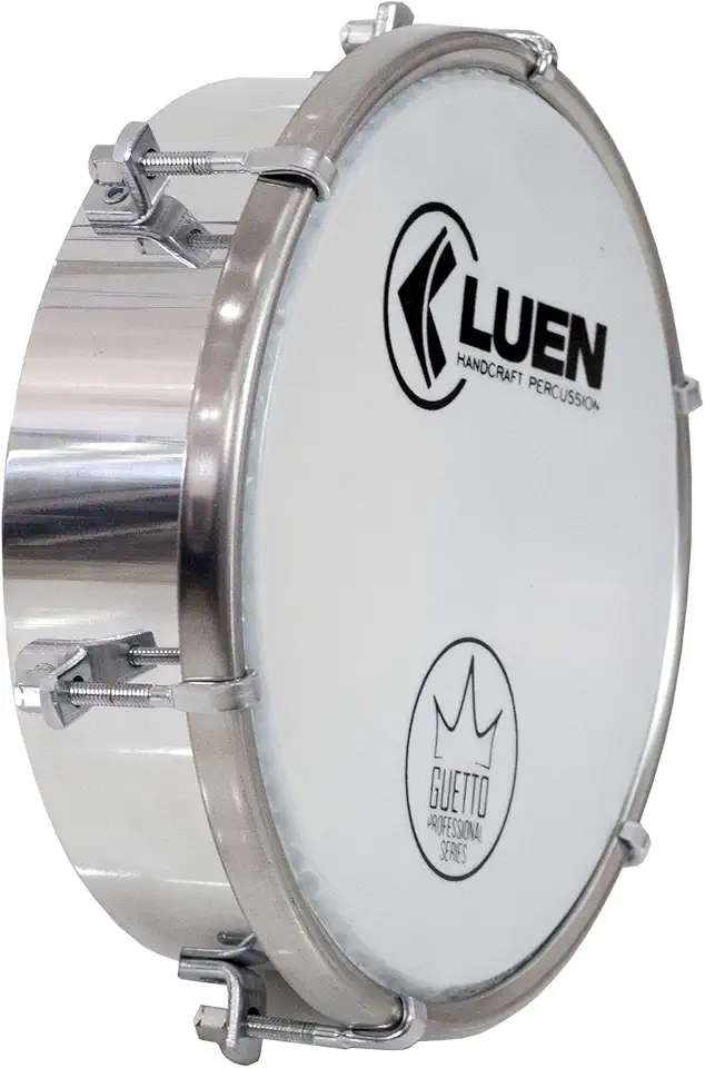 Tamborim 6" Alum - Serie Guetto 6 Afin Tarr Cromada Pele Leitosa