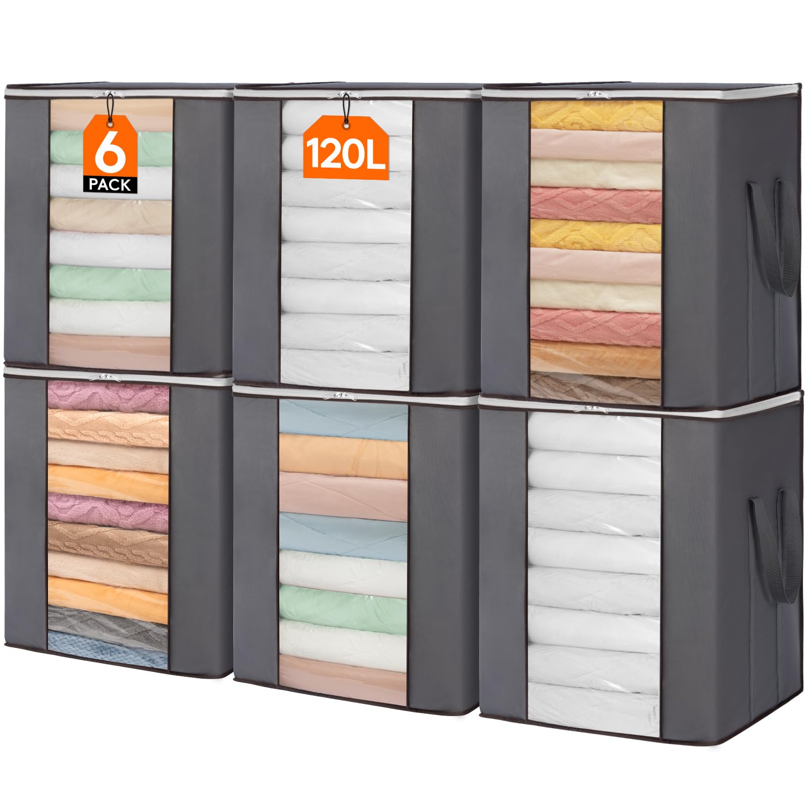 Lifewit 120L Extra Large Blanket Storage Bags, Foldable