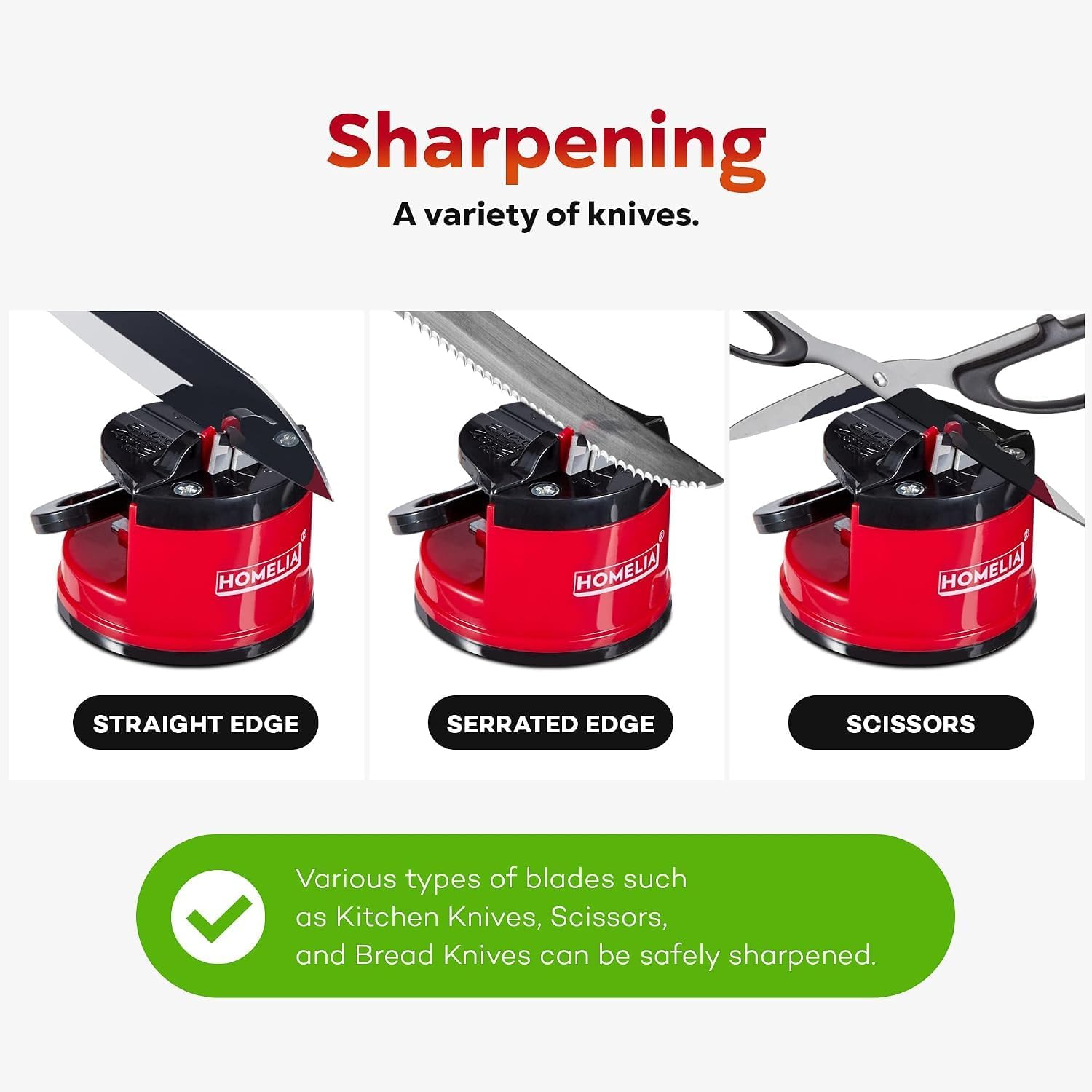 Knife Sharpener with Suction Cup, Mini 20° Guide for Kitchen Blades