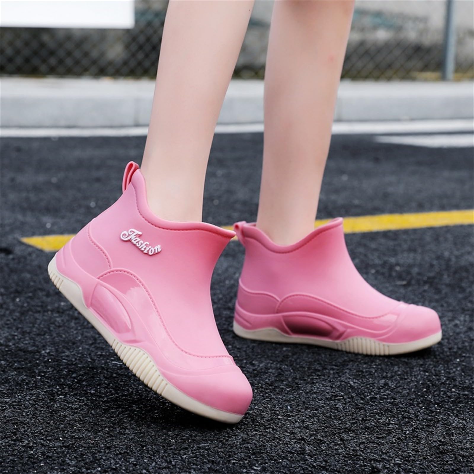Botas de agua para mujer, botas de lluvia cortas, botas de goma impermeables, botines de lluvia, botines de lluvia, botas de lluvia, antideslizantes, para jardín, exteriores, botas de lluvia