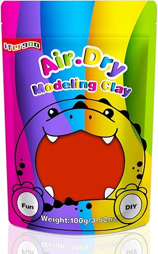 Miniatura 14 de iFergoo Arcilla Seca al Aire Gris, Arcilla para Modelar Creativa DIY para Niños, Arcilla Mágica Super Ligera para Niños de 3 a 12 Años, Arcilla